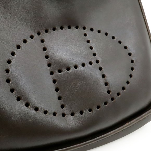 HERMES Evelyn I PM Shoulder Bag in Dark Brown Evercalf Leather with D Stamp - Picture 8 of 8